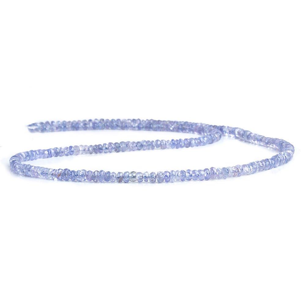 3mm Tanzanite Faceted Rondelle Beads 16 inch 215 pieces - The Bead Traders