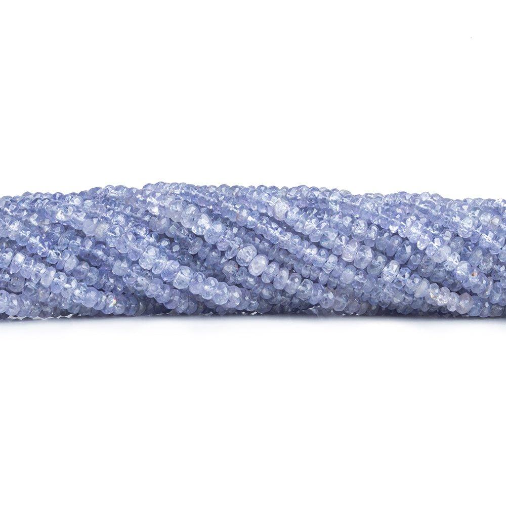 3mm Tanzanite Faceted Rondelle Beads 16 inch 215 pieces - The Bead Traders