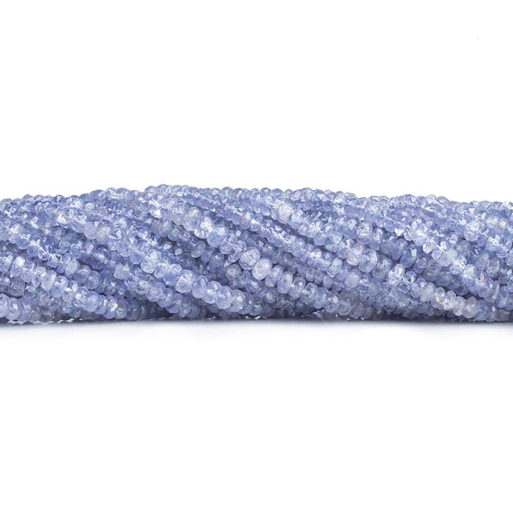 3mm Tanzanite Faceted Rondelle Beads 16 inch 215 pieces - The Bead Traders