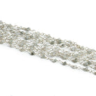 3mm Tourmalinated Quartz Rondelle Silver Chain - Lot of 6ft - The Bead Traders