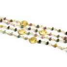 3mm Tourmaline Rondelle Gold Chain - Lot of 2ft - The Bead Traders