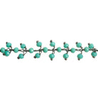 3mm Turquoise Crystal rondelle Black Dangling Chain by the foot 97 beads - The Bead Traders