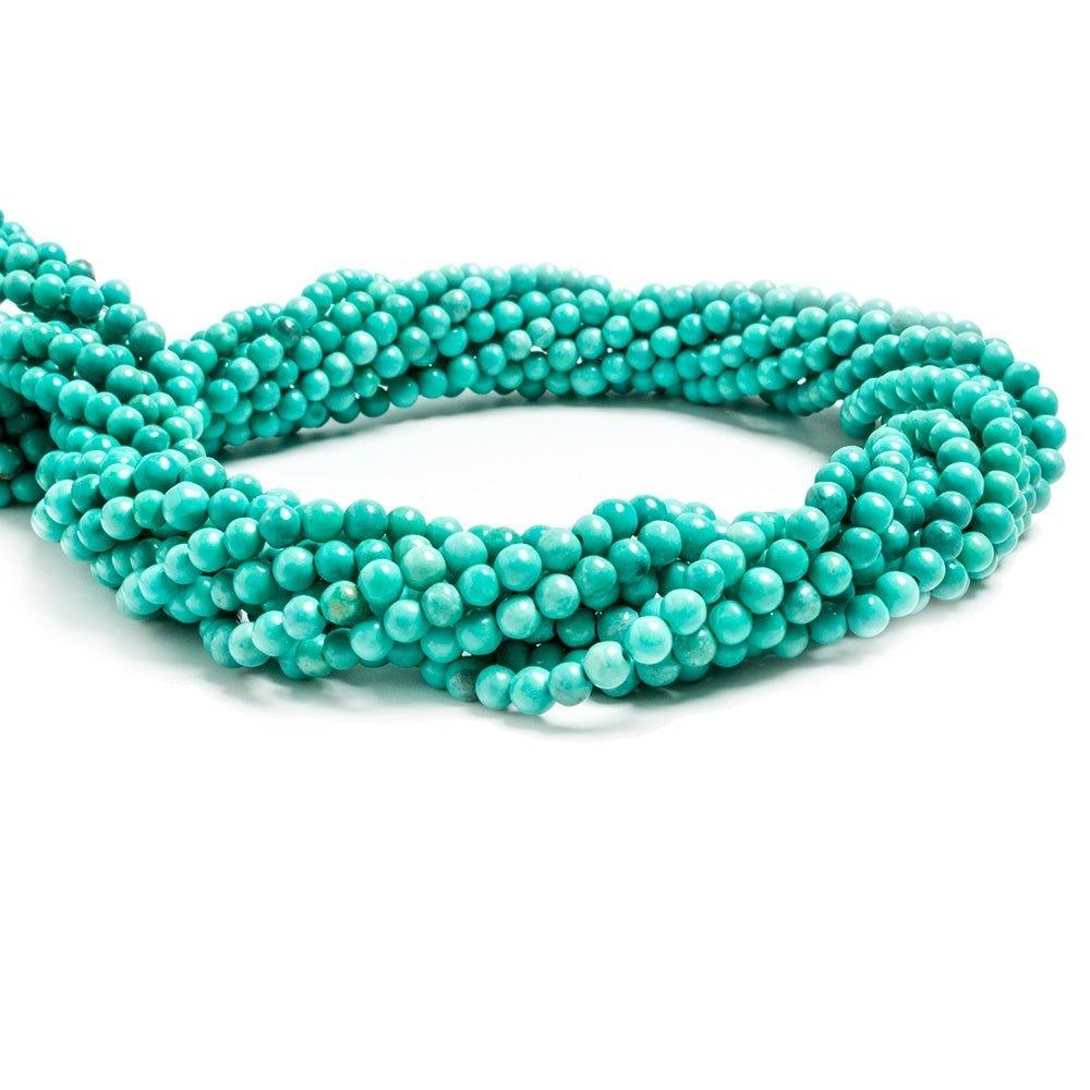 3mm Turquoise Magnesite plain round Beads 15.5 inch 135 pieces - The Bead Traders