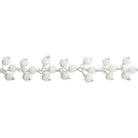 3mm White Crystal rondelle Silver Dangling Chain by the foot 97 beads - The Bead Traders