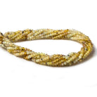 3mm Yellow Opal MicroFaceted Rondelle 13 inch 140 beads - The Bead Traders