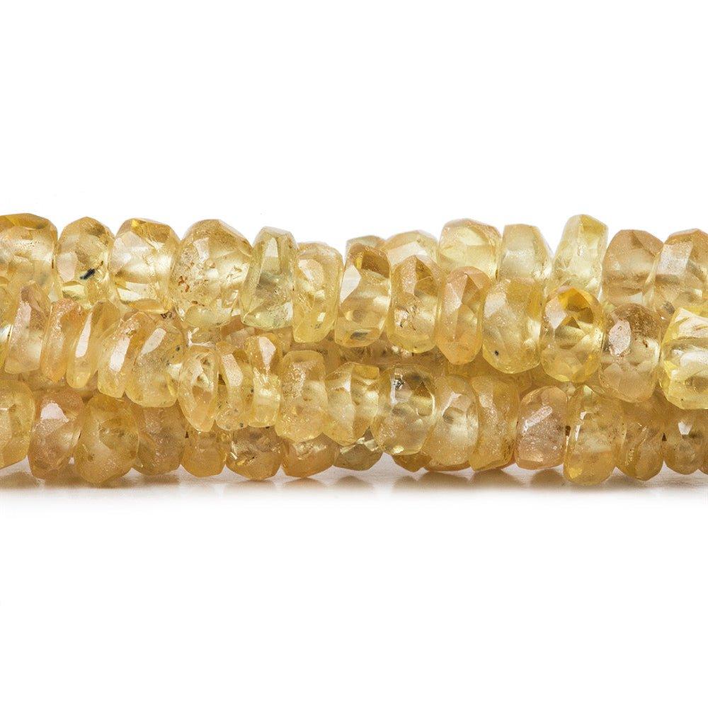3mm Yellow Sapphire faceted rondelles 16 inch 225 pieces - The Bead Traders