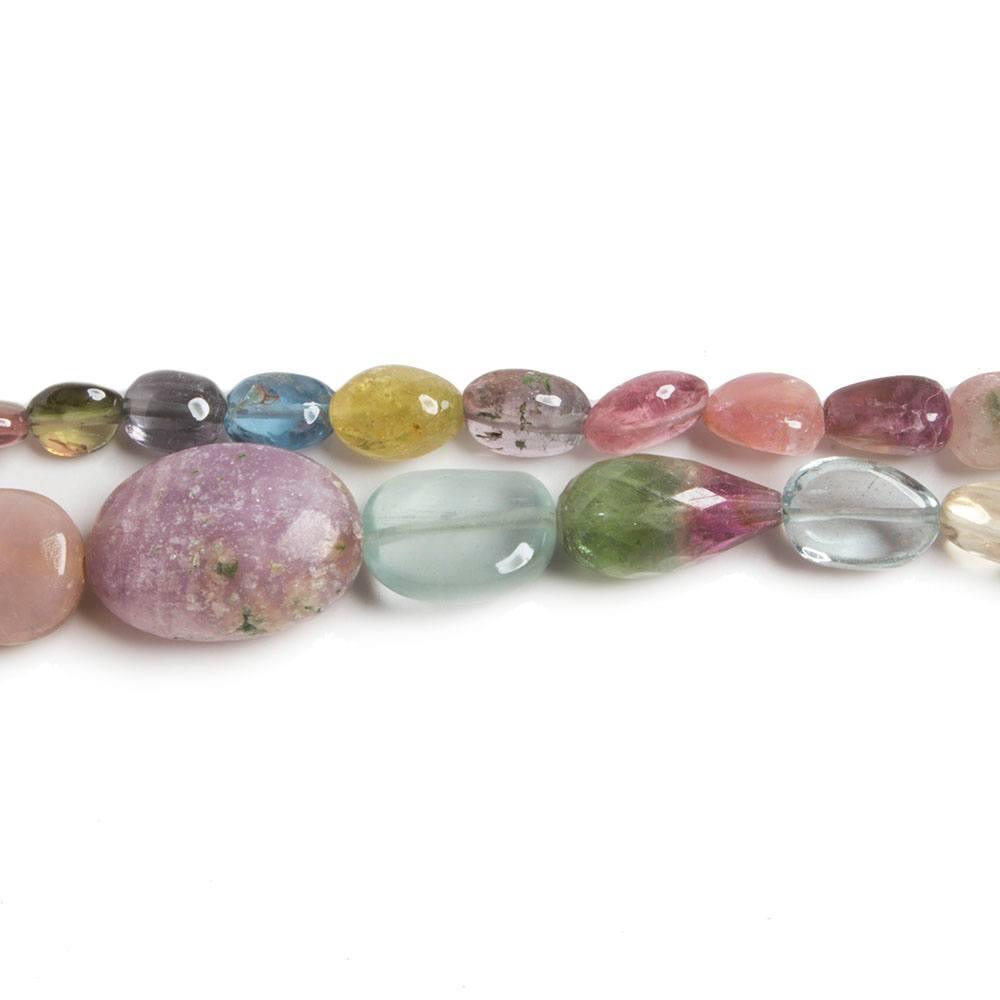 3x3-14x10mm Multi Gemstone plain nugget Beads 15.5 inch 60 pieces - The Bead Traders