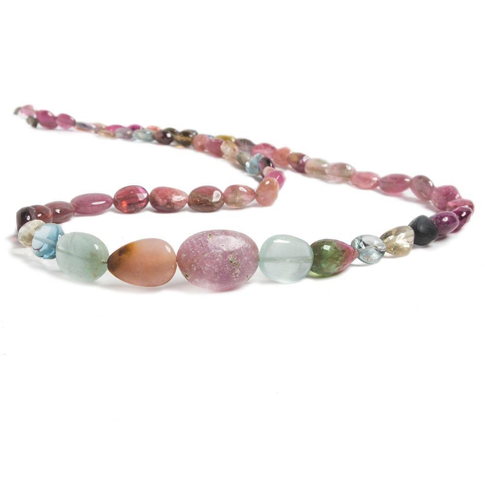 3x3-14x10mm Multi Gemstone plain nugget Beads 15.5 inch 60 pieces - The Bead Traders