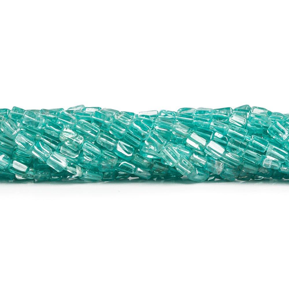 3x5 mm Pool Blue Apatite Plain Rectangle Beads, 12 inch - The Bead Traders