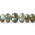 4 - 10mm Labradorite Faceted Rondelles 14 inch 127 Beads - The Bead Traders