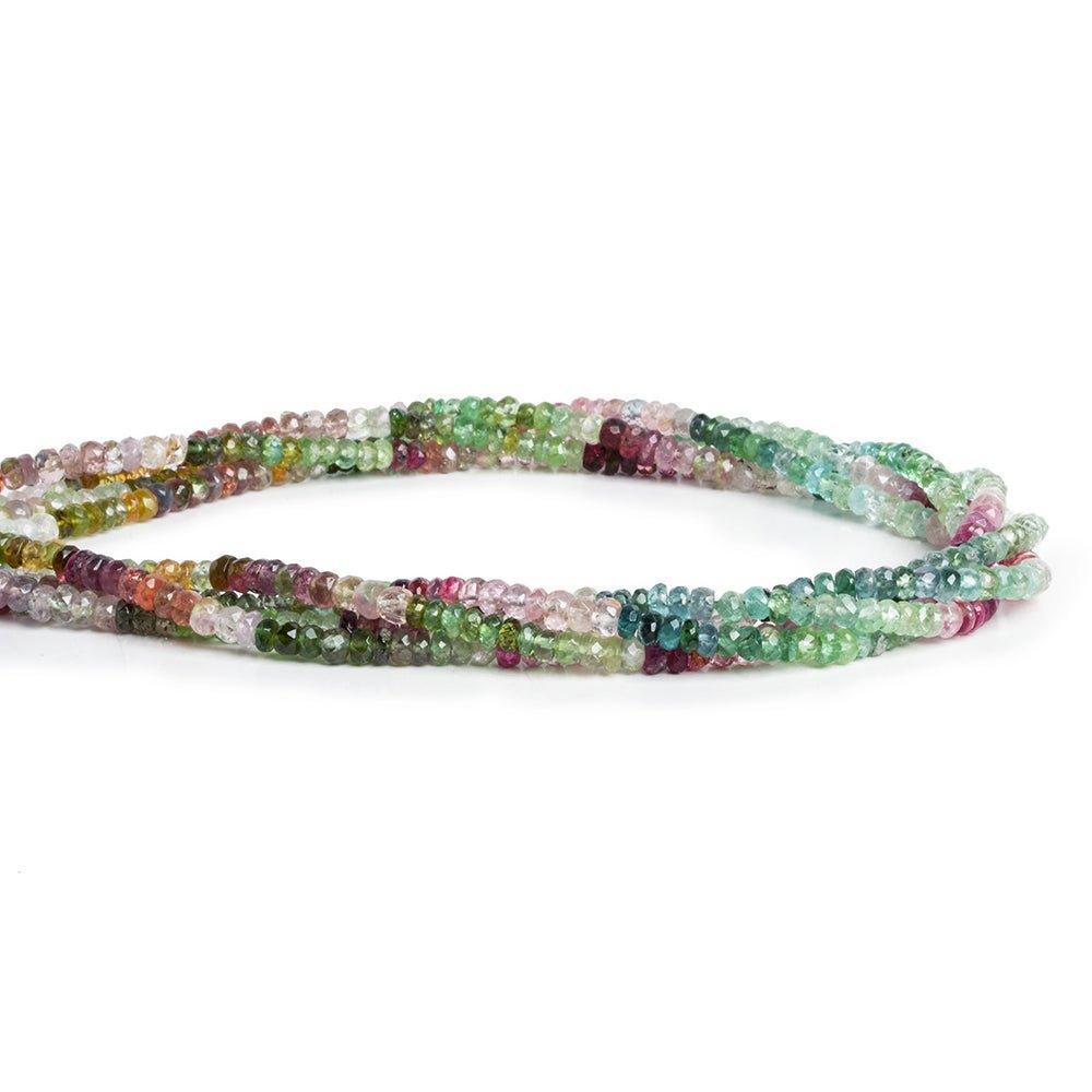 4-4.5mm Afghani Tourmaline Faceted Rondelle Beads 14 inch 145 pieces - The Bead Traders