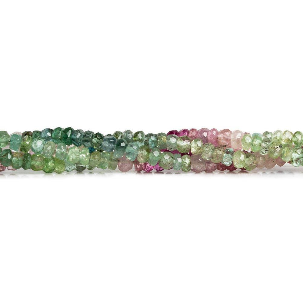 4-4.5mm Afghani Tourmaline Faceted Rondelle Beads 14 inch 145 pieces - The Bead Traders
