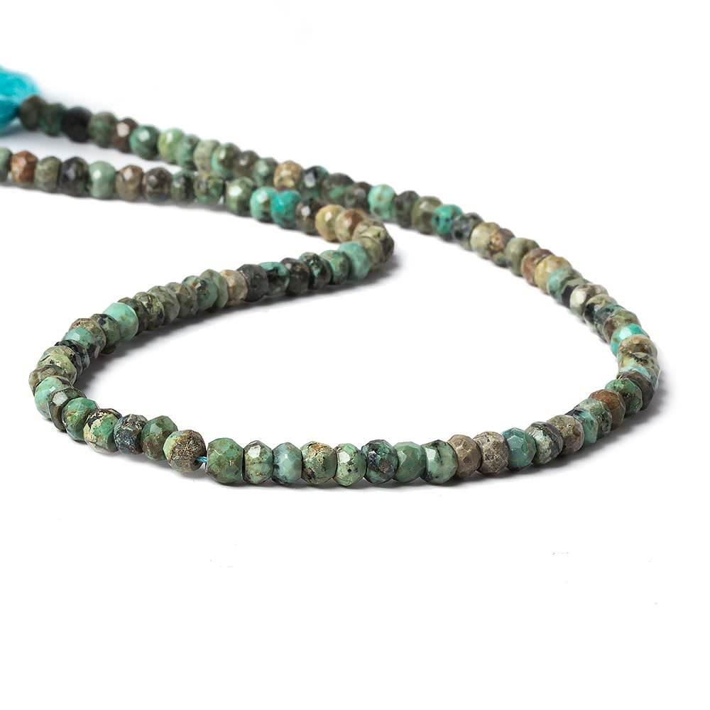 4-4.5mm African Turquoise Jasper Faceted Rondelle Beads 13 inch 95 pieces - The Bead Traders