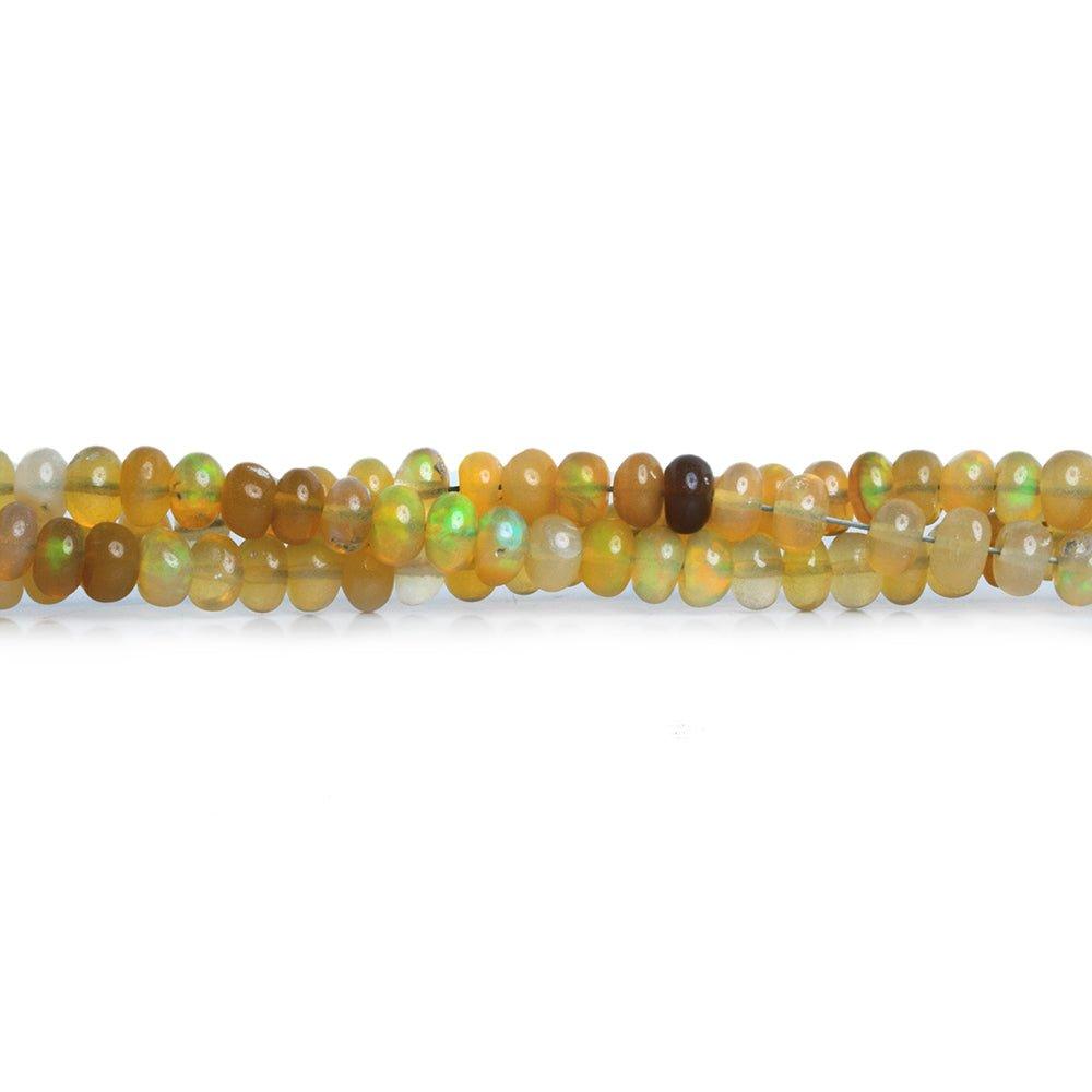 4-4.5mm Ethiopian Opal Faceted Rondelle Beads 14 inch 125pcs - The Bead Traders