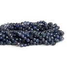 4-4.5mm Iolite Faceted Rounds 13 inch 75 beads - The Bead Traders