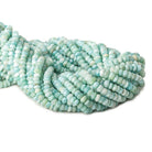 4-4.5mm Larimar faceted rondelle beads 13 inch 110 pieces - The Bead Traders