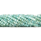 4-4.5mm Larimar faceted rondelle beads 13 inch 110 pieces - The Bead Traders