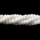 4-4.5mm Metallic Pearl White Quartz plain rondelles 15 inch 115 beads - The Bead Traders