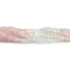 4-4.5mm Morganite Faceted Rondelles 18 inch 175 beads - The Bead Traders