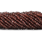 4-4.5mm Mosambique Garnet Plain Rondelles 13 inch 120pcs/str - The Bead Traders
