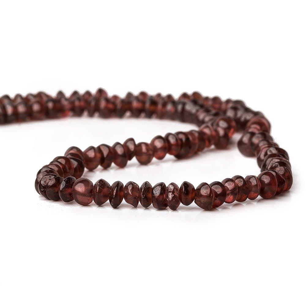 4-4.5mm Mosambique Garnet Plain Rondelles 13 inch 120pcs/str - The Bead Traders