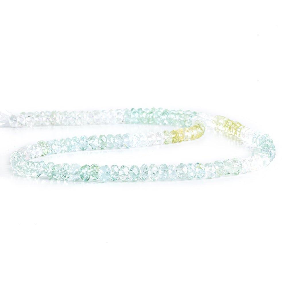 4-4.5mm Multi Color Beryl Faceted Rondelle Beads 14 inch 150 pieces - The Bead Traders