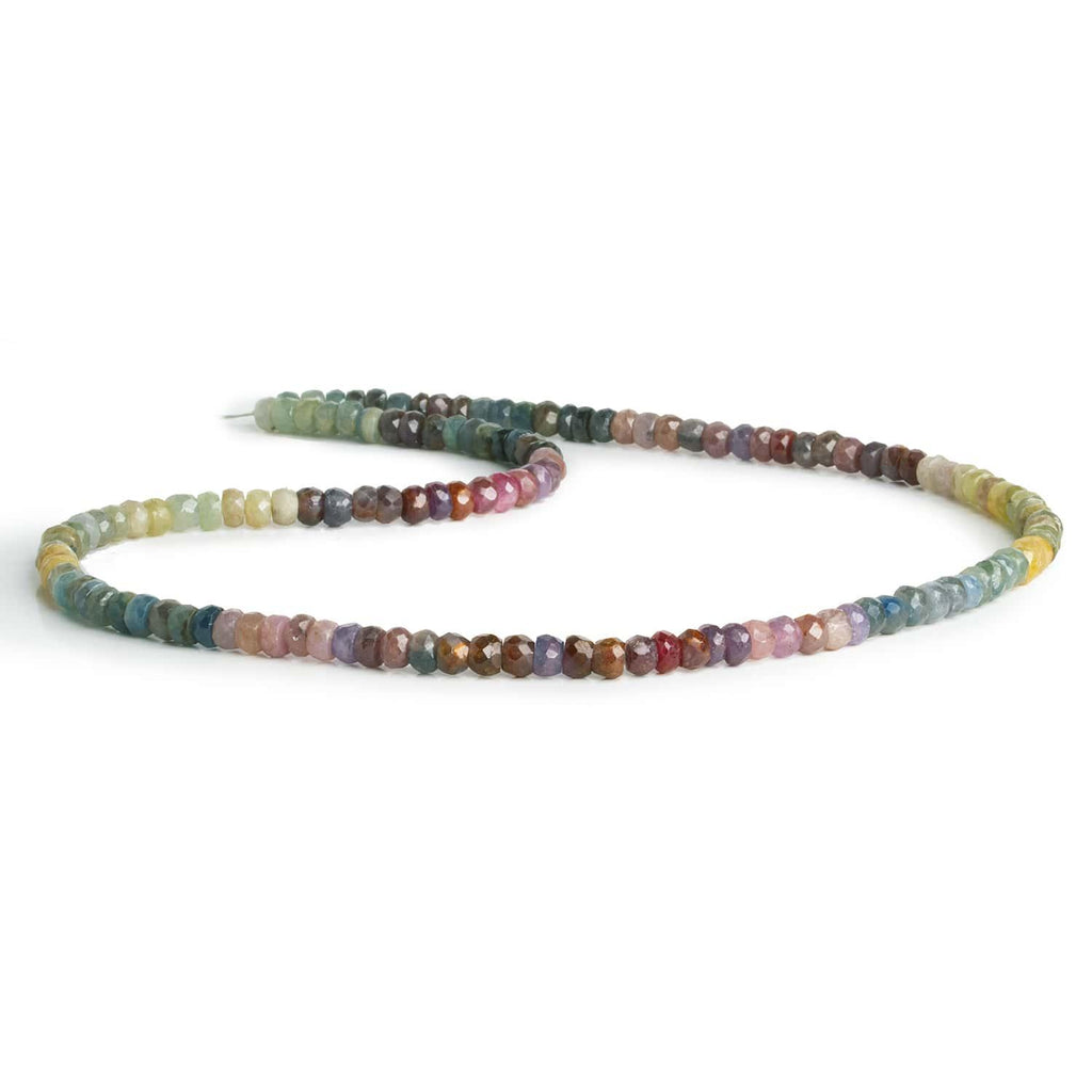 4-4.5mm Multicolor Sapphire Handcut Rondelles 16 inch 155 beads - The Bead Traders