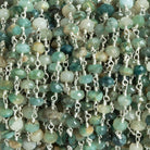 4-4.5mm Sapphire Rondelle Silver Chain 37 pieces - The Bead Traders