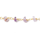 4-4.5mm Shaded Amethyst plain rondelles Gold Chain by the foot 38 pcs - The Bead Traders
