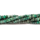 4-5 mm Emerald Faceted Rondelles Beads 14 inch set of 4 strands - The Bead Traders