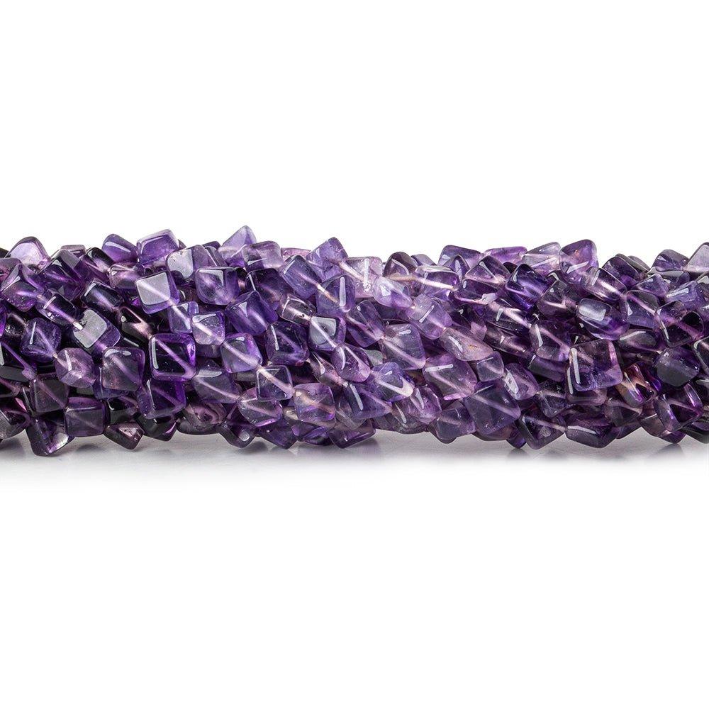 4-5mm Amethyst Straight Drill Plain Diamond Beads, 14 inch 68pcs/st - The Bead Traders