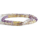 4-5mm Ametrine Plain Heishis 12 inch 120 beads - The Bead Traders