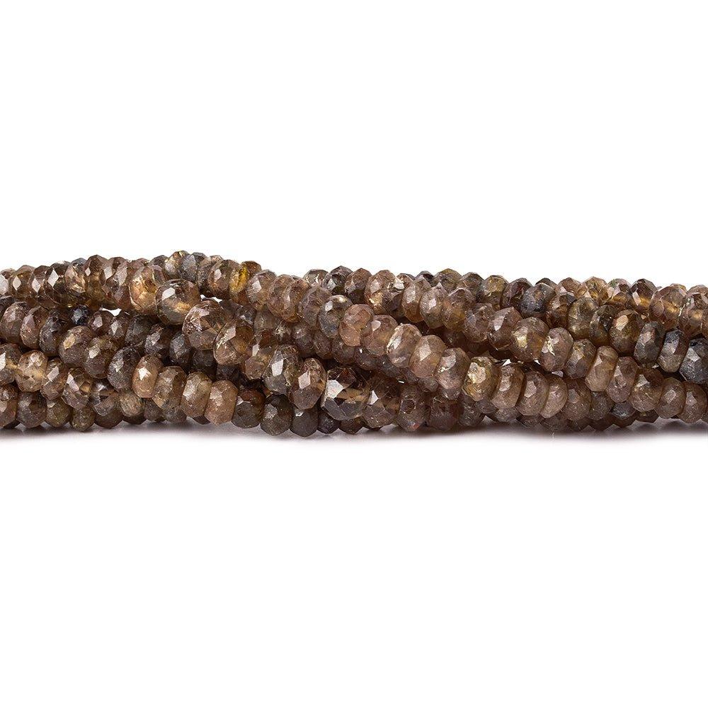 4-5mm Andalusite Faceted Rondelle Beads 14 inch 108 pieces - The Bead Traders