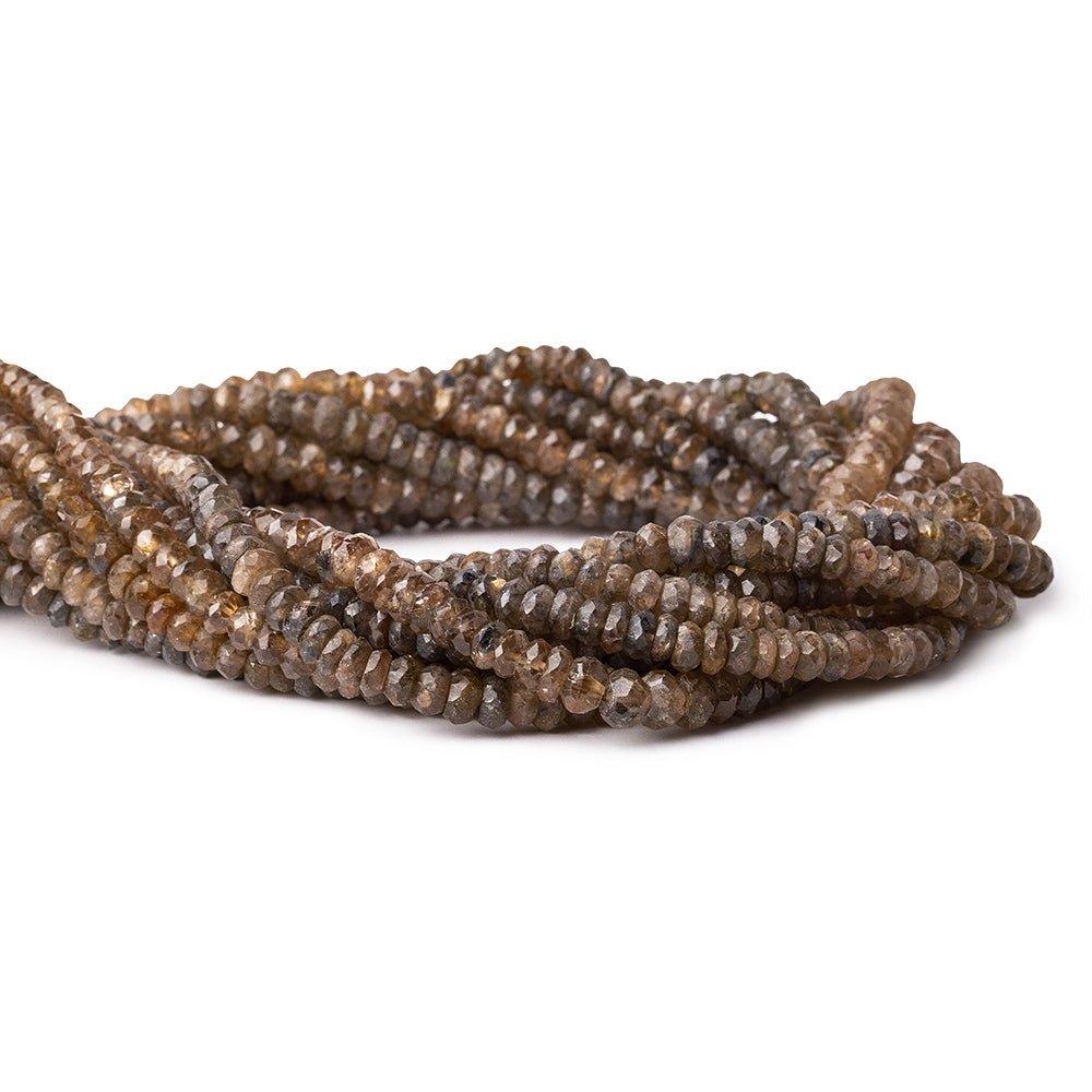 4-5mm Andalusite Faceted Rondelle Beads 14 inch 108 pieces - The Bead Traders