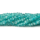 4-5mm Aqua Blue Apatite faceted rondelle beads 13 inch 128 pieces - The Bead Traders