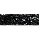 4-5mm Black Spinel Square Heishis 16 inch 180 pieces - The Bead Traders