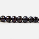 4-5mm Dark Peacock Center Drilled Button Freshwater Pearls 15.5 inch 95 pieces - The Bead Traders