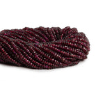 4-5mm Garnet Handcut Heishis 12 inch 120 beads - The Bead Traders