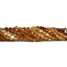 4-5mm Hessonite Garnet Faceted Coins 14 inch 75 beads - The Bead Traders