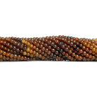 4-5mm Hessonite Garnet Handcut Rounds 12 inch 75 pieces - The Bead Traders