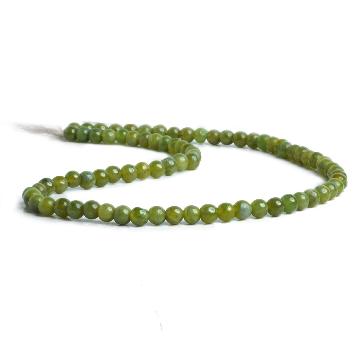 4-5mm Idocrase Handcut Rounds 12 inch 75 pieces - The Bead Traders