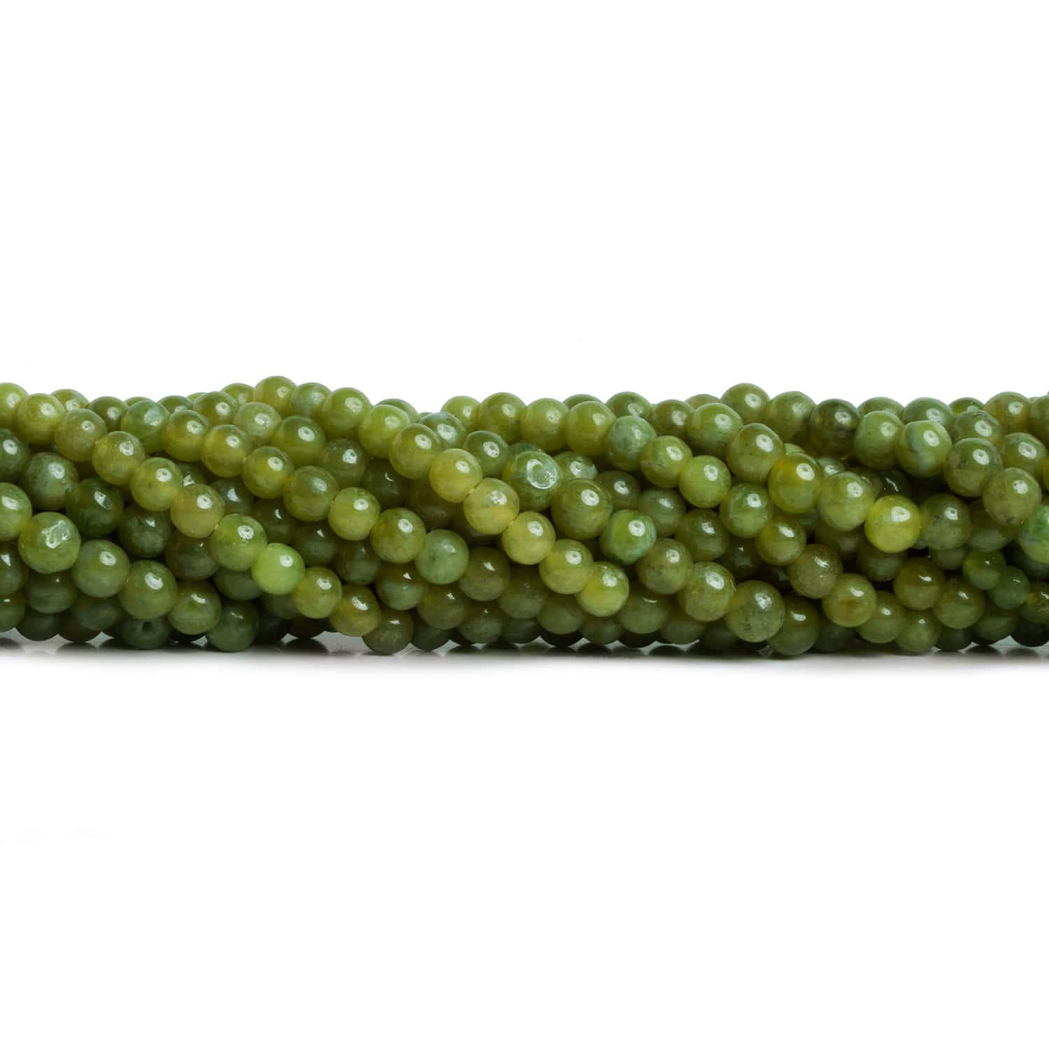 4-5mm Idocrase Handcut Rounds 12 inch 75 pieces - The Bead Traders