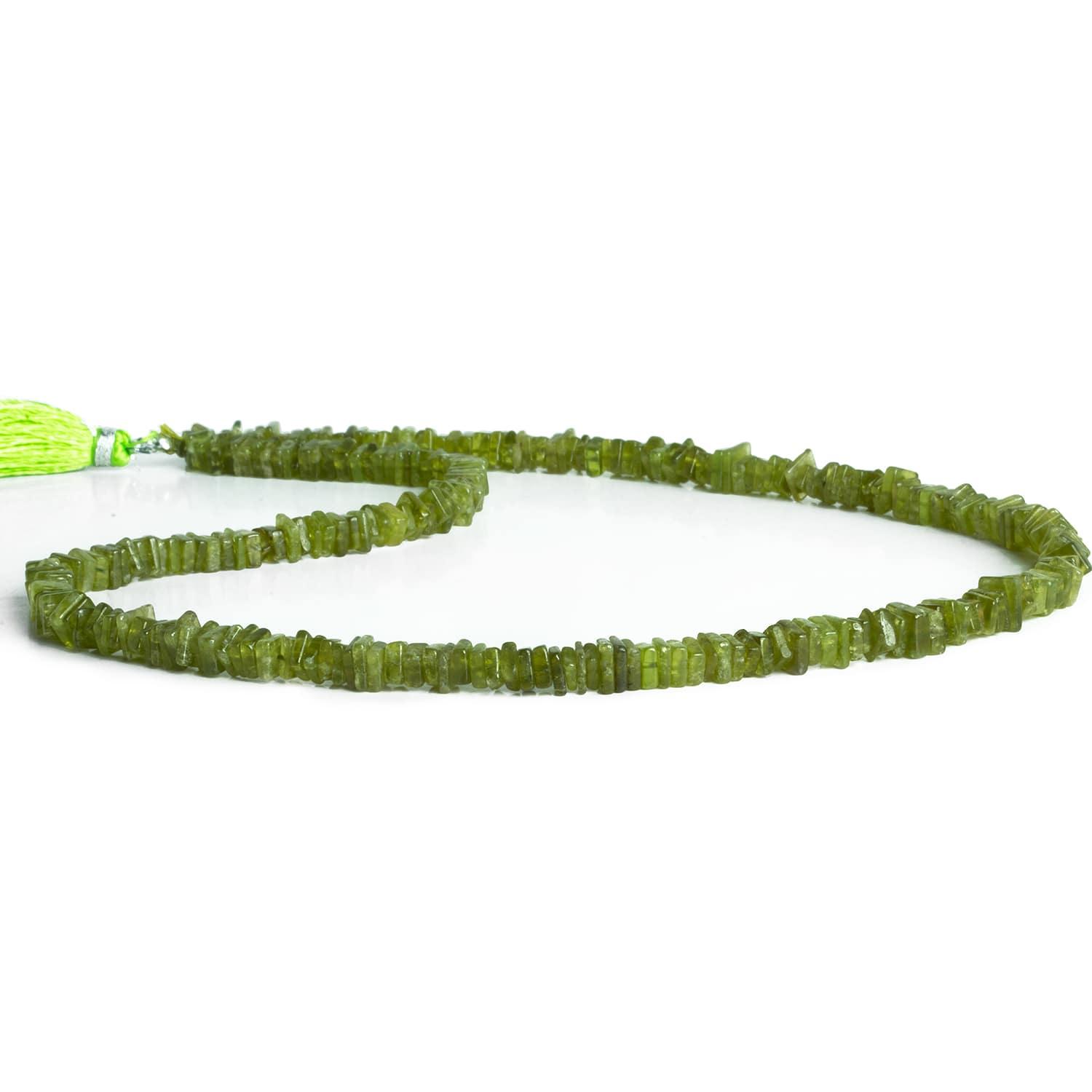 4-5mm Idocrase Square Heishis 16 inch 210 beads - The Bead Traders