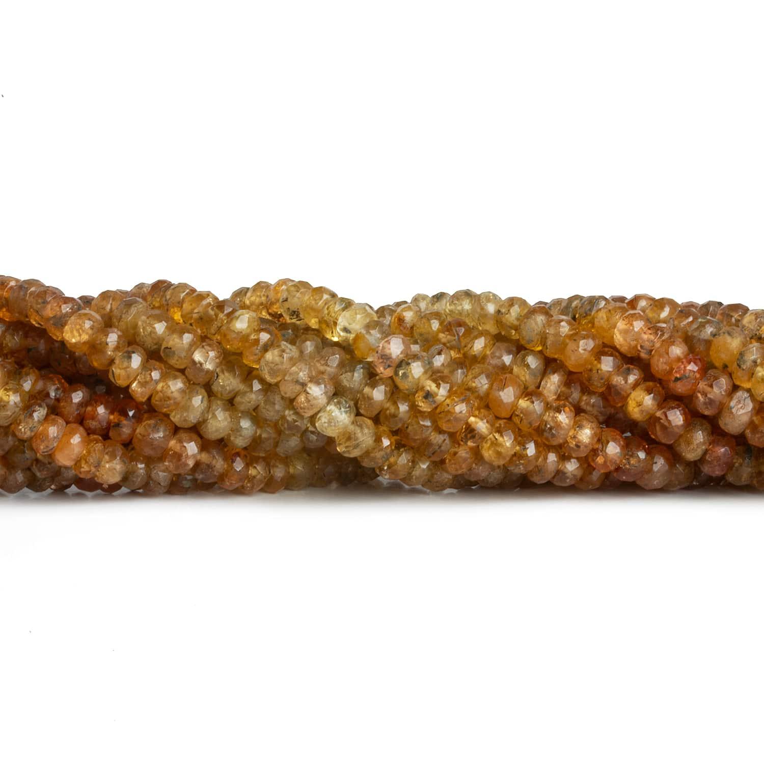 4-5mm Imperial Topaz Faceted Rondelles 18 inch 155 beads - The Bead Traders