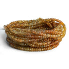 4-5mm Imperial Topaz Faceted Rondelles 18 inch 155 beads - The Bead Traders