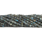4-5mm Labradorite Faceted Rondelles 13 inch 145 beads - The Bead Traders