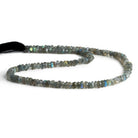 4-5mm Labradorite Faceted Rondelles 13 inch 145 beads - The Bead Traders