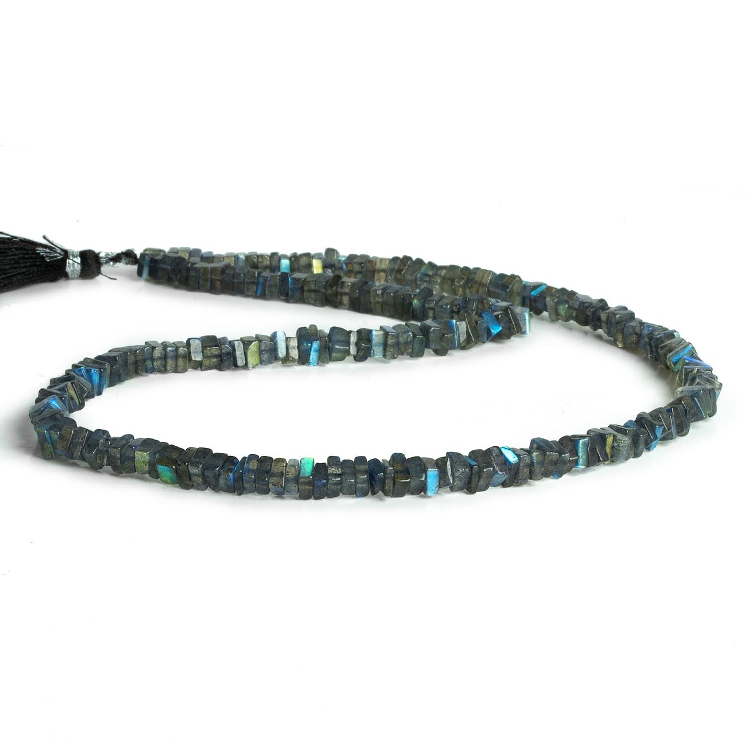 4-5mm Labradorite Square Heishis 16 inch 180 pieces - The Bead Traders