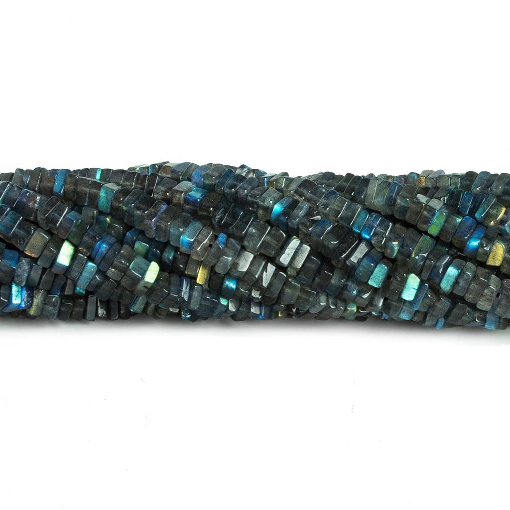 4-5mm Labradorite Square Heishis 16 inch 180 pieces - The Bead Traders