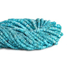 4-5mm Larimar Tumbled Heishis 12 inch 155 beads - The Bead Traders